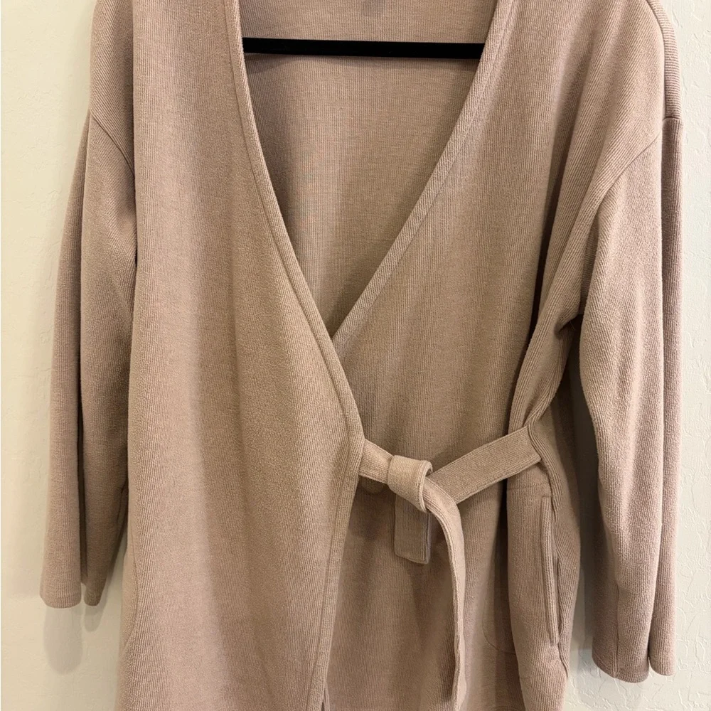 Women's Tan Cardigan Sweater - Picture 1 of 9